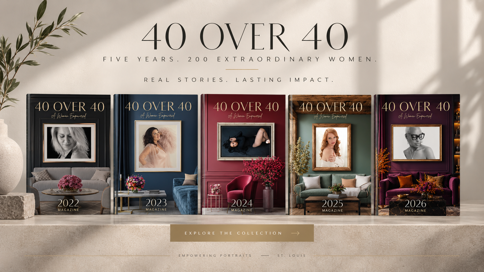 40 Over 40 Magazine 2022-2026 40 Over 40 Experience Empowering Portraits